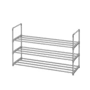 Étagère à chaussures métallique noire 3 niveaux – étroite et empilable, 30 x 92 x 55 cm, contient 16 à 20 paires – organiseur gain de place pour entrée, placard ou salon