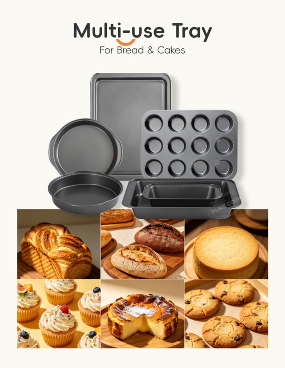 Série de Moules à Gâteau en Acier Carbone
Ensemble de 8 Moules
Carrés Antiadhésifs