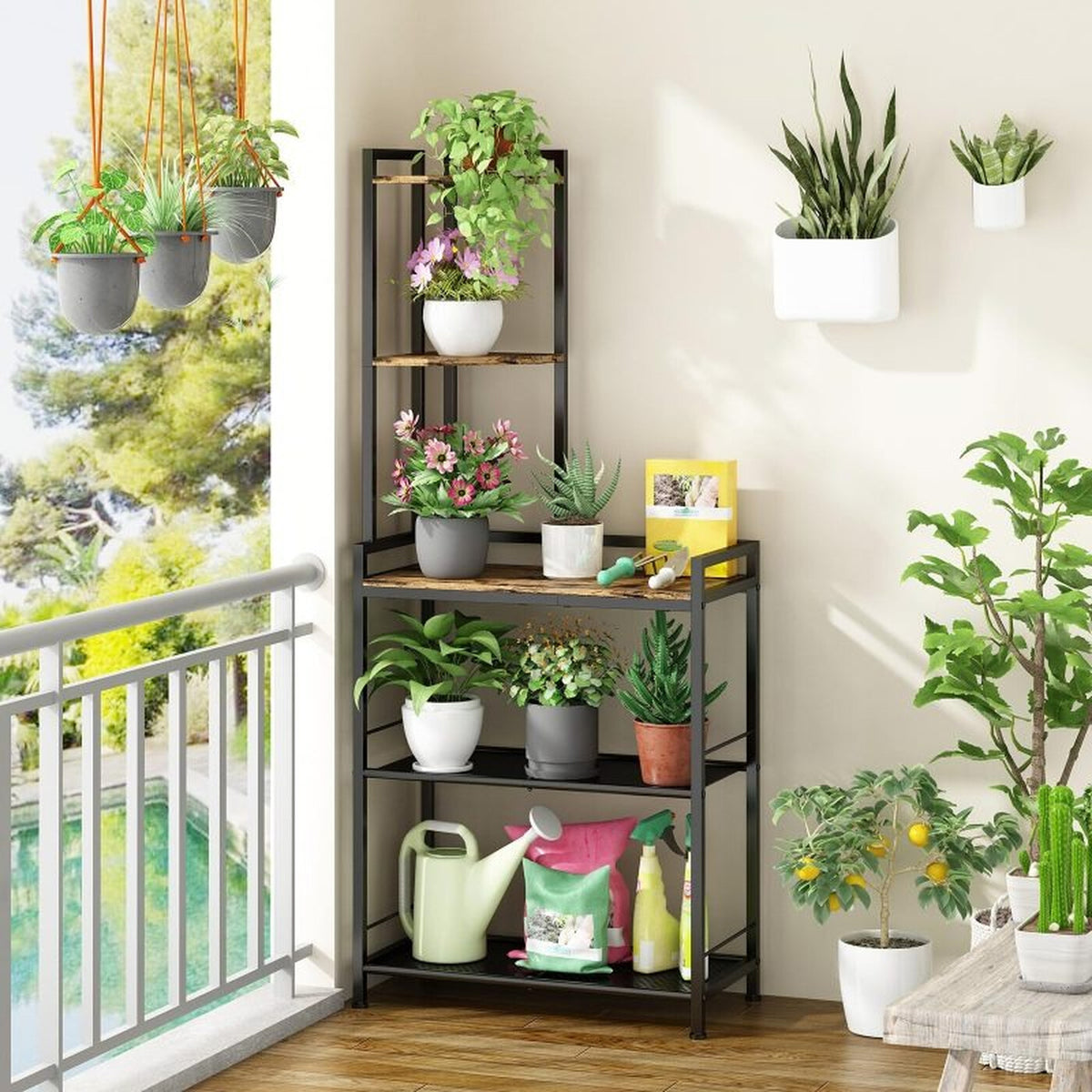 Étagère d’angle - Organiseur pour salle de bain et cuisine