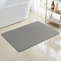 Tapis de Bain Absorbant Séchage Rapide en Caoutchouc Gris 40 x 60 cm