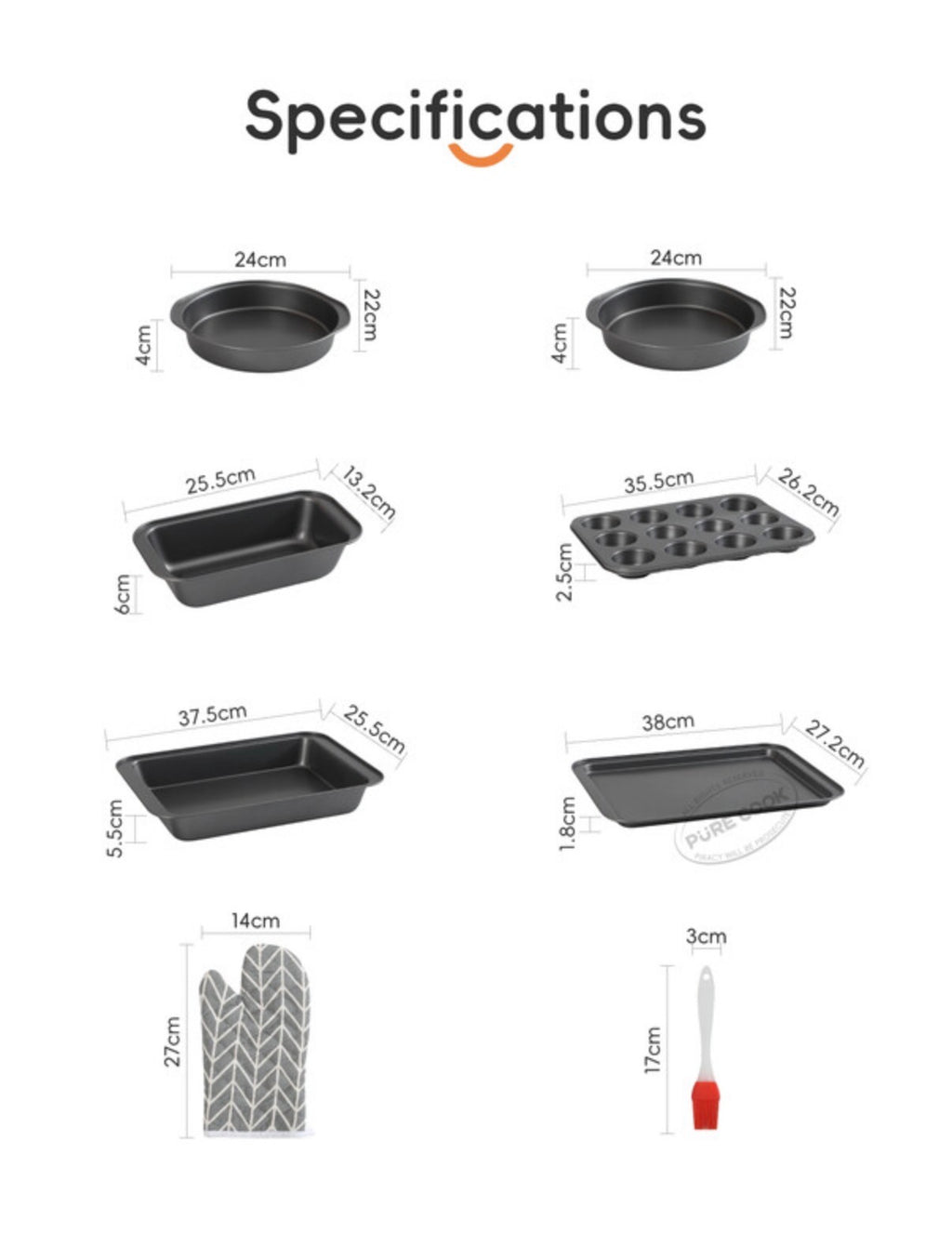 Série de Moules à Gâteau en Acier Carbone
Ensemble de 8 Moules
Carrés Antiadhésifs