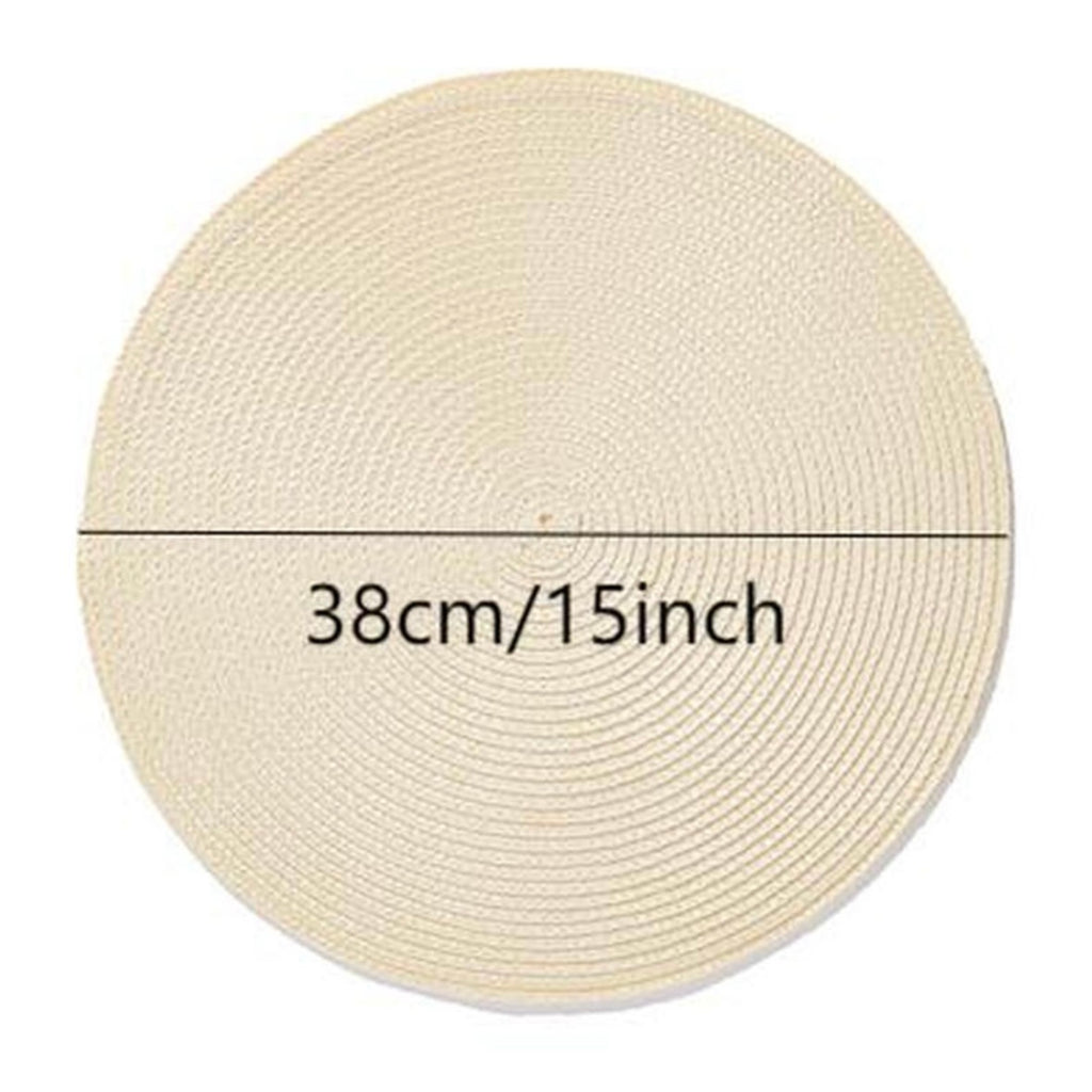 Lot de 6 Sets de table Ronds tressés 38CM