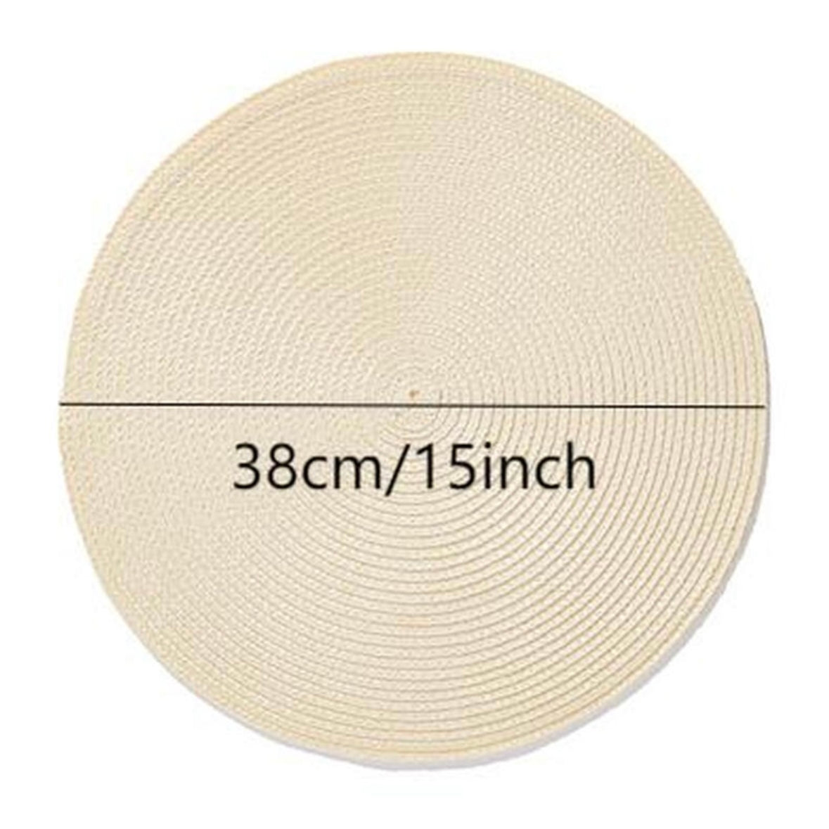 Lot de 6 Sets de table Ronds tressés 38CM