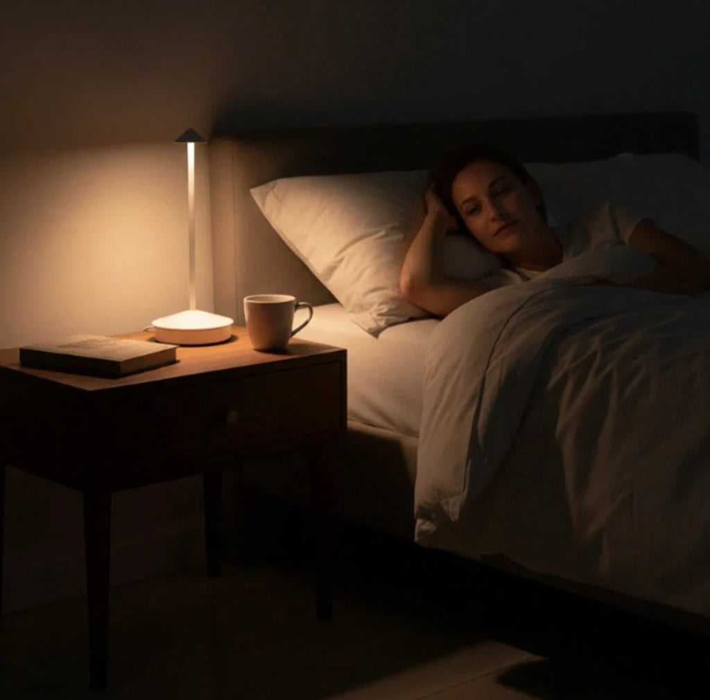 Lampe de table rechargeable et sans fil avec commande tactile, adaptée a l'intérieur et à l'extérieur, fonction d'éclairage dimmable, 3000-6000 K, hauteur 29 cm, couleur blanche ou Noir