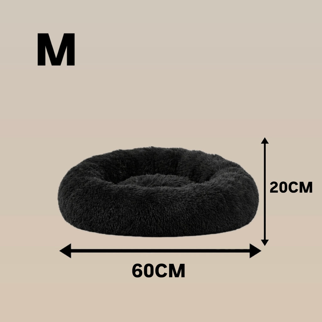 Panier rond pour chien et chat, noir