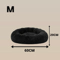 Panier rond pour chien et chat, noir