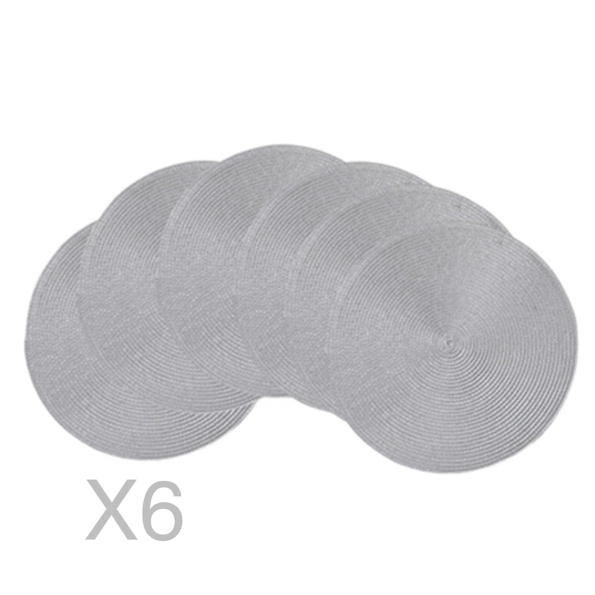 Lot de 6 Sets de table Ronds tressés 38CM