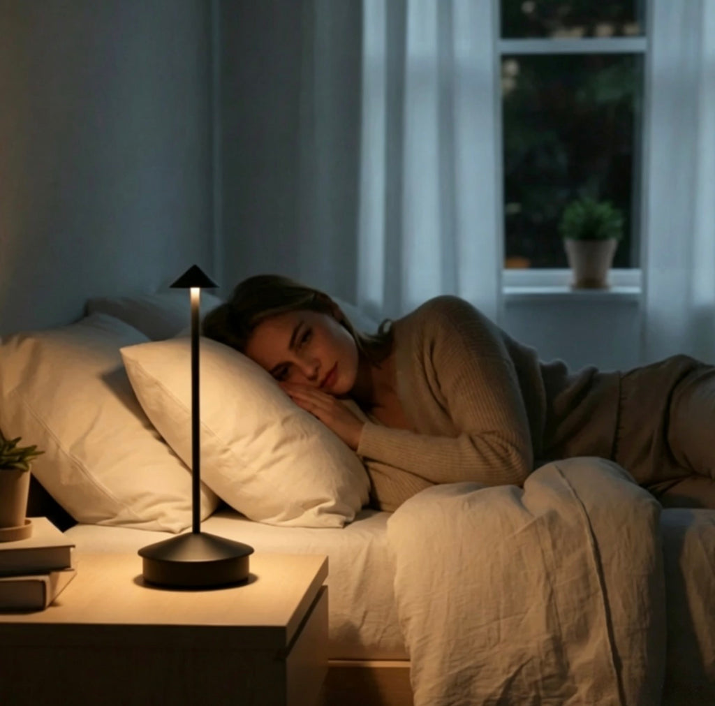 Lampe de table rechargeable sans fil avec commandes tactiles, intérieure et extérieure, fonction d'éclairage réglable, 3000-6000 K, hauteur 29 cm, couleur noire et blanche