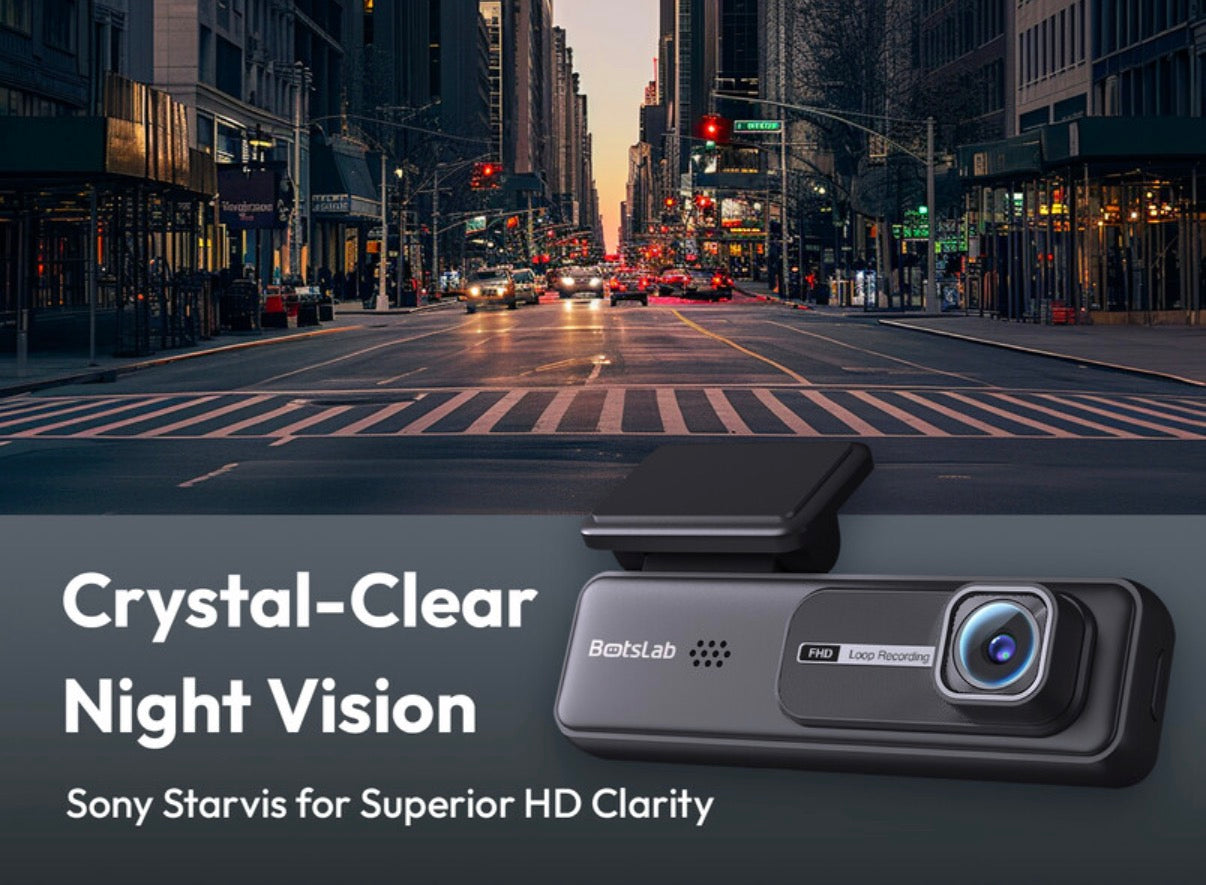 Dashcam, résolution 2K, design compact, grand-angle 140° , mode nuit