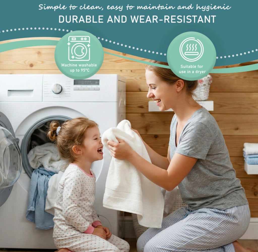 Surmatelas et protège-matelas en microfibre, à ourlet élastique, pour matelas d'une hauteur jusqu'à 30 cm, lavable en machine, avec drap-housse, blanc,