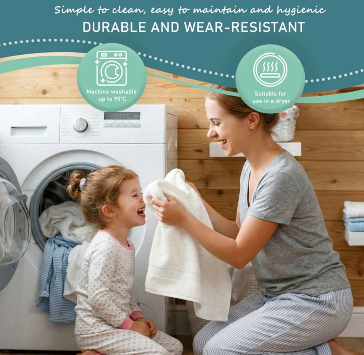 Surmatelas et protège-matelas en microfibre, à ourlet élastique, pour matelas d'une hauteur jusqu'à 30 cm, lavable en machine, avec drap-housse, blanc,
