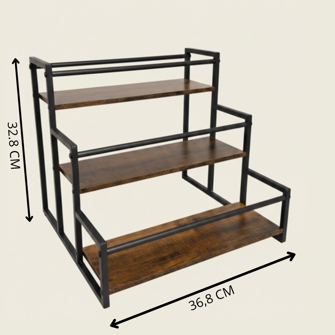 Rangement Cosmétique, condiments en Bois,Métal