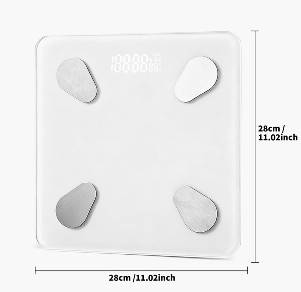 Balance impédancemètre numérique Surveillance de la masse grasse via application Bluetooth, Gestion des données de santé multi-utilisateur, Pesée haute précision, Modèle à piles