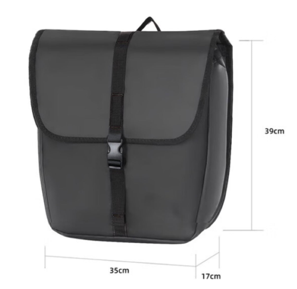 Lot de 2 sacoches de porte-bagages pour vélo, durables, grande capacité, adaptées aux longs trajets - Noir
