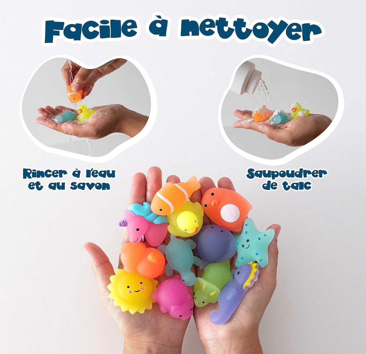 Lot de 10 Squishy animaux ￼Mystère fluorescent