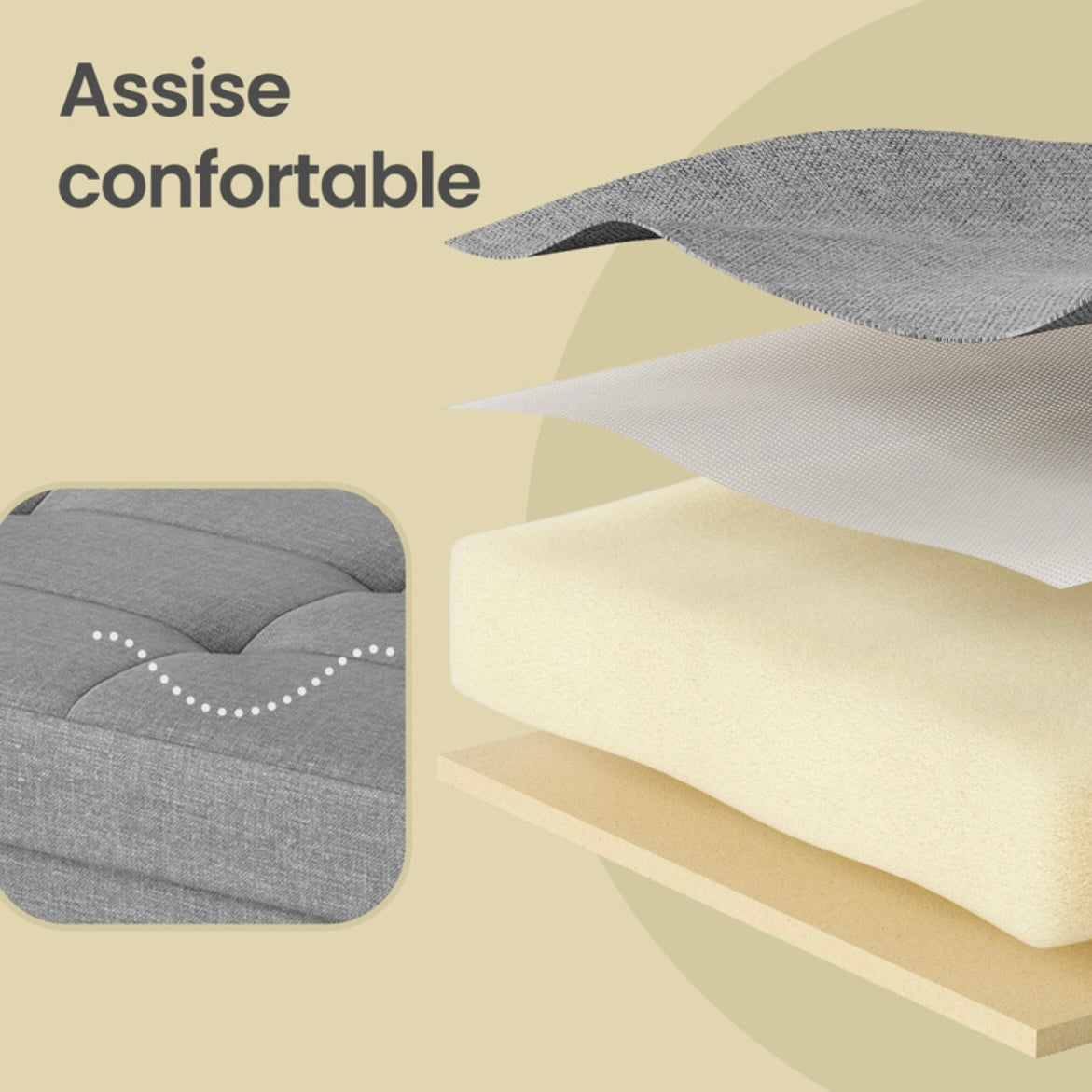 Banc de Rangement
Pliable, Longueur 110 cm, Montage Facile, pour Salon, Chambre, Entrée, Gris Clair