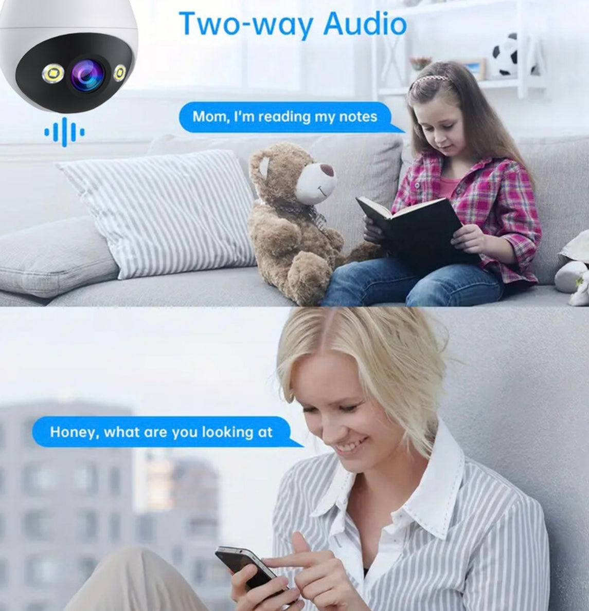 Caméra surveillance Ampoule, Discrète,WIFI