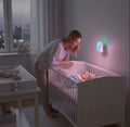 Veilleuse RGB télécommandée, 7 couleurs, SMD LED, 0,5 W, 110-220 V, ABS + métal, fonction de minuterie, pour chambre
