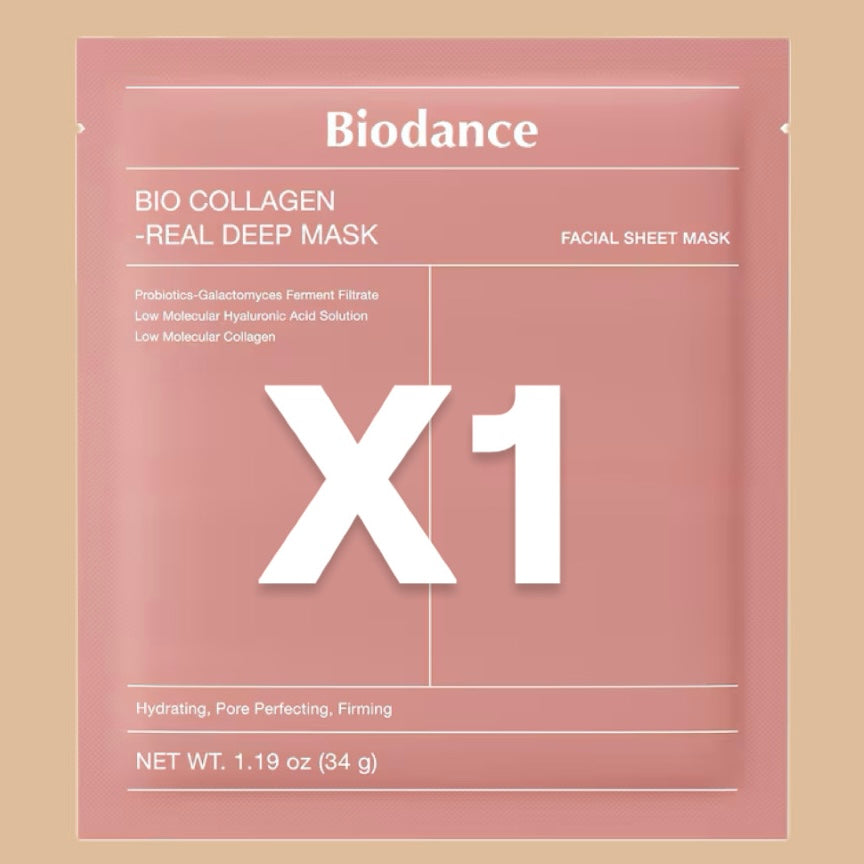 BIODANCE Bio-Collagen Masque Profond Réel, Masque Hydrogel, Minimisation des Pores, Amélioration de l'Élasticité, Skincare Coréenne