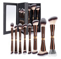 Set de 8 pinceaux pour le visage double embout - Aluminium
