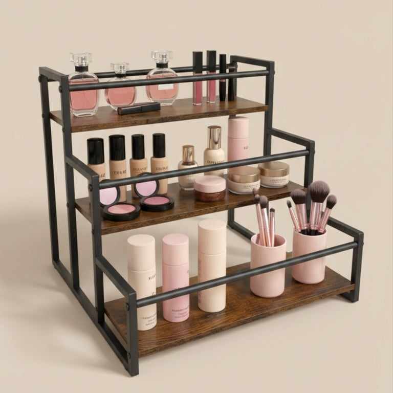 Rangement Cosmétique, condiments en Bois,Métal