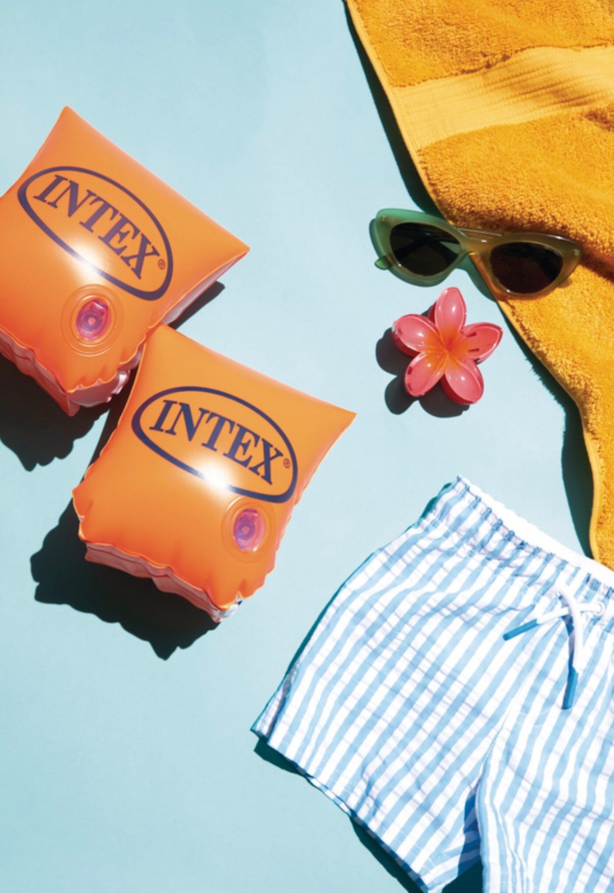 brassards de natation orange - 23 x 15 cm