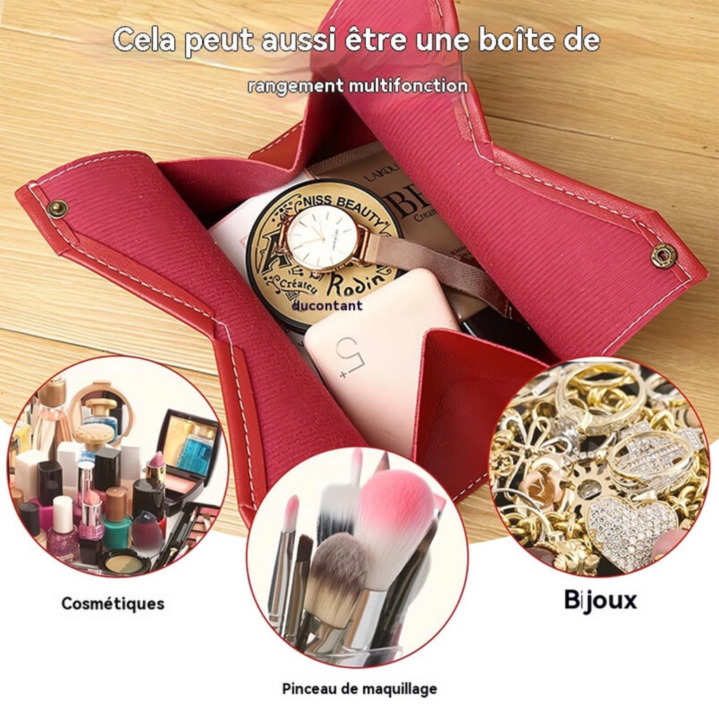 Pochette en cuir rangement multi-usages