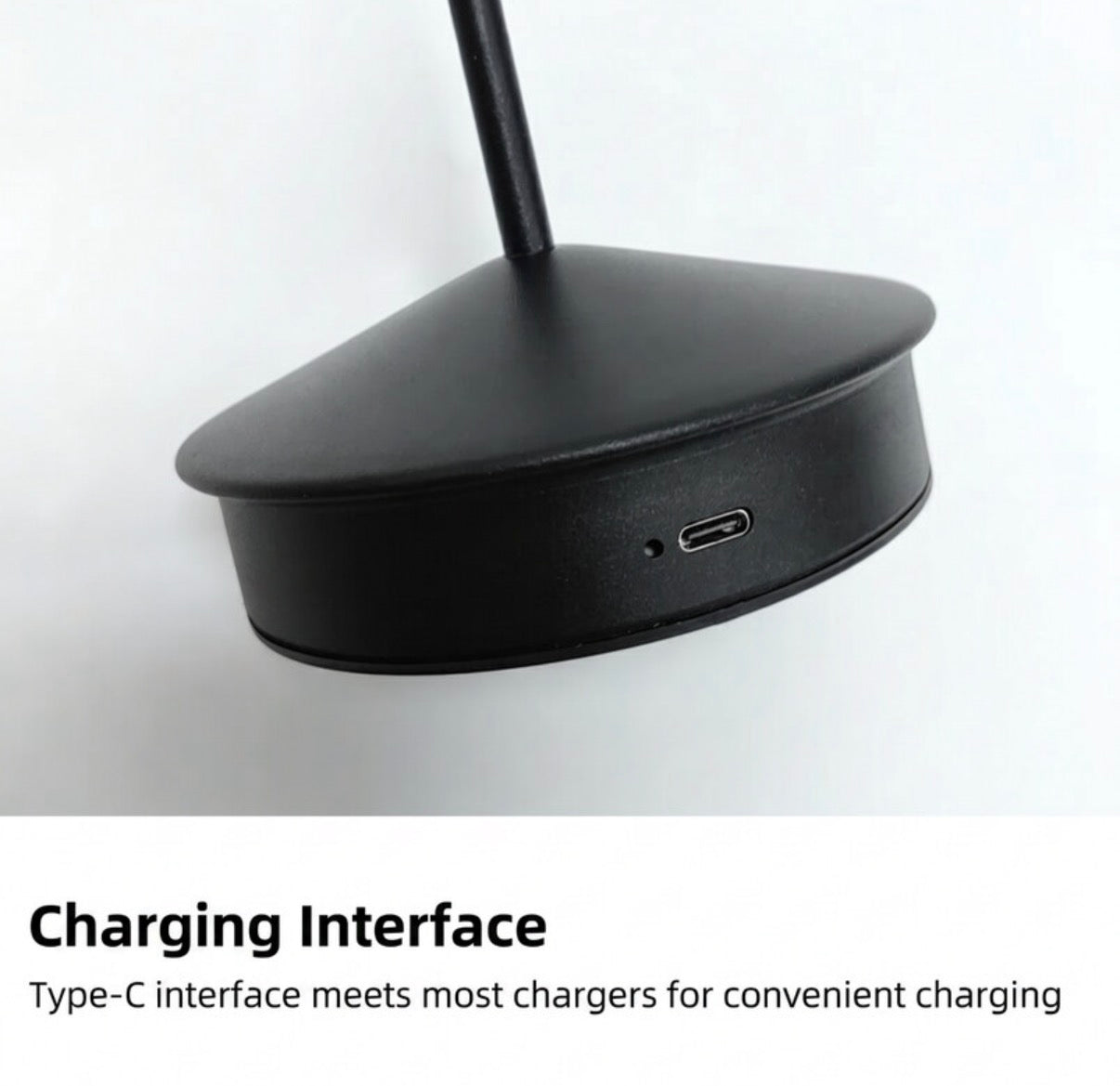 Lampe de table rechargeable sans fil avec commandes tactiles, intérieure et extérieure, fonction d'éclairage réglable, 3000-6000 K, hauteur 29 cm, couleur noire et blanche