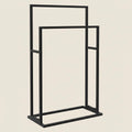 Porte-serviettes en métal noir, double ou triple