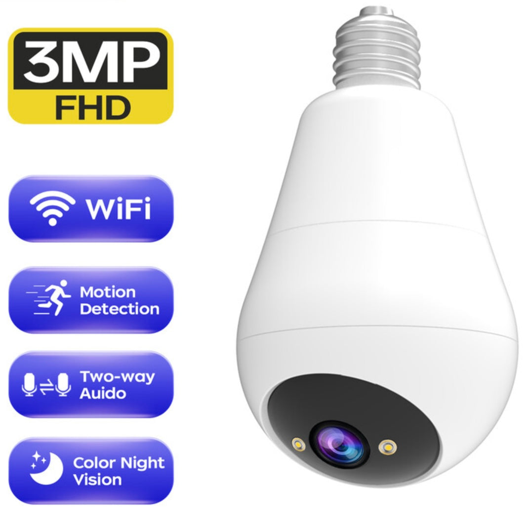 Caméra surveillance Ampoule, Discrète,WIFI