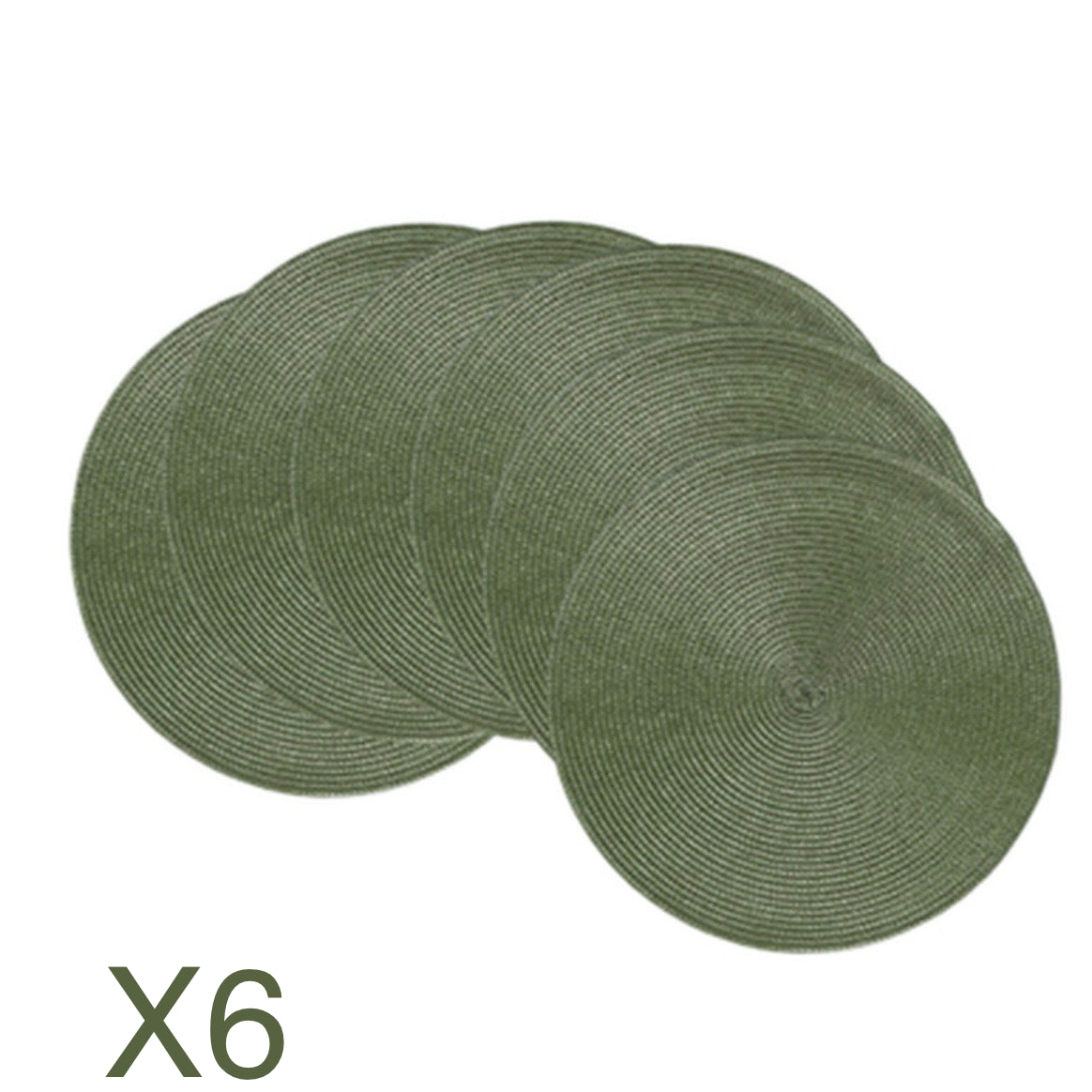 Lot de 6 Sets de table Ronds tressés 38CM