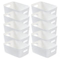 Lot de 10 bacs de rangement multifonction - Blanc