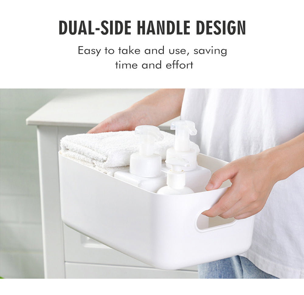 Lot de 10 bacs de rangement multifonction - Blanc