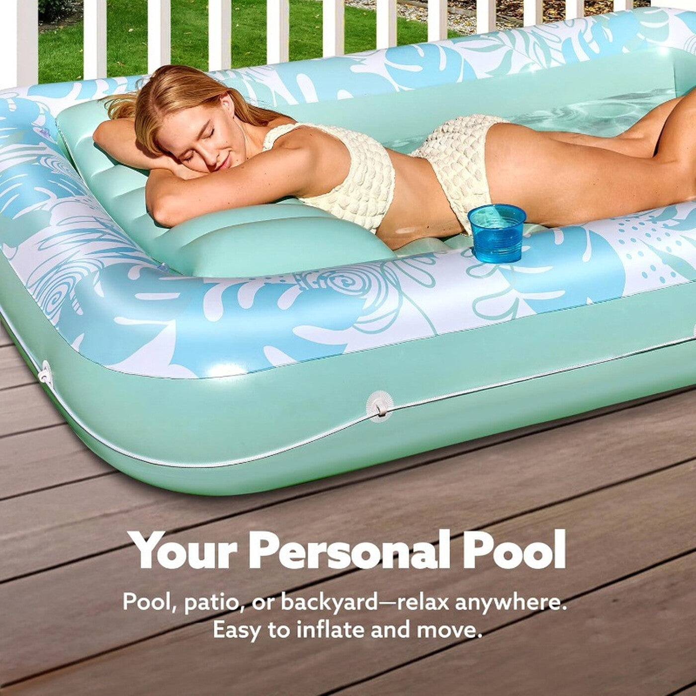 Piscine solaire avec pompe automatique Rose ou Vert
