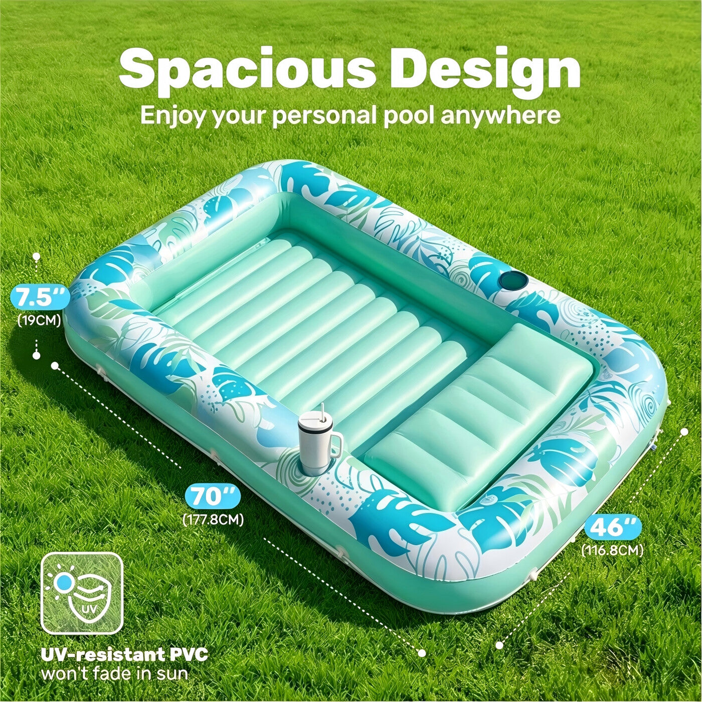 Piscine solaire avec pompe automatique Rose ou Vert