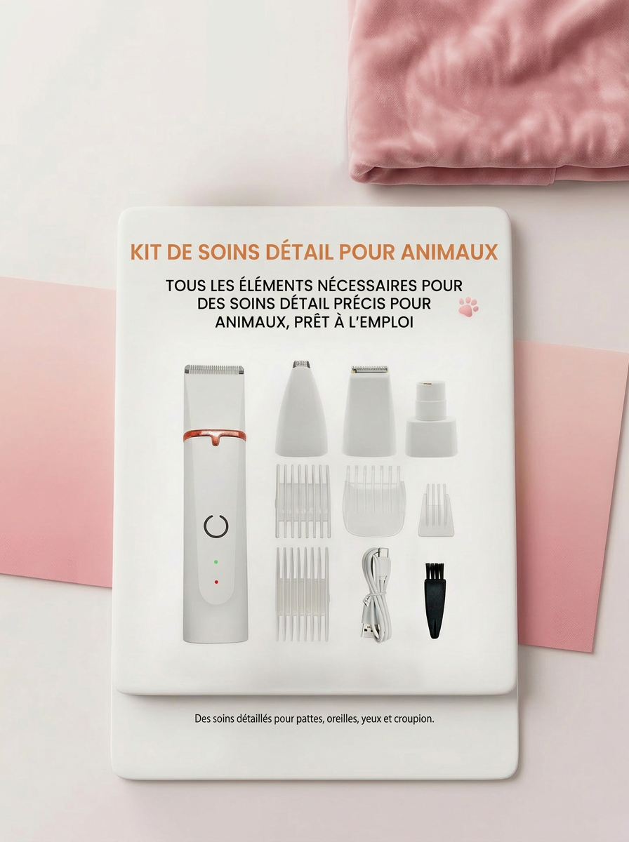 Tondeuse Sans Fil pour Soins des Animaux (Chiens et Chats)