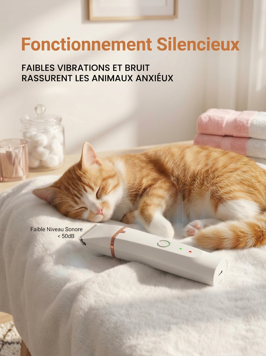 Tondeuse Sans Fil pour Soins des Animaux (Chiens et Chats)