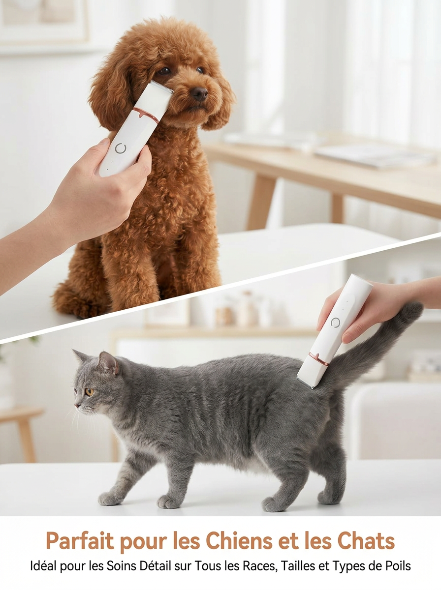 Tondeuse Sans Fil pour Soins des Animaux (Chiens et Chats)