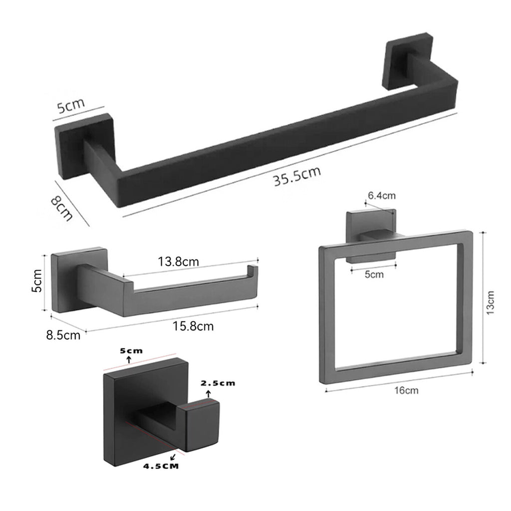 Ensemble de porte-serviettes 5 pièces (or,silver,black)
