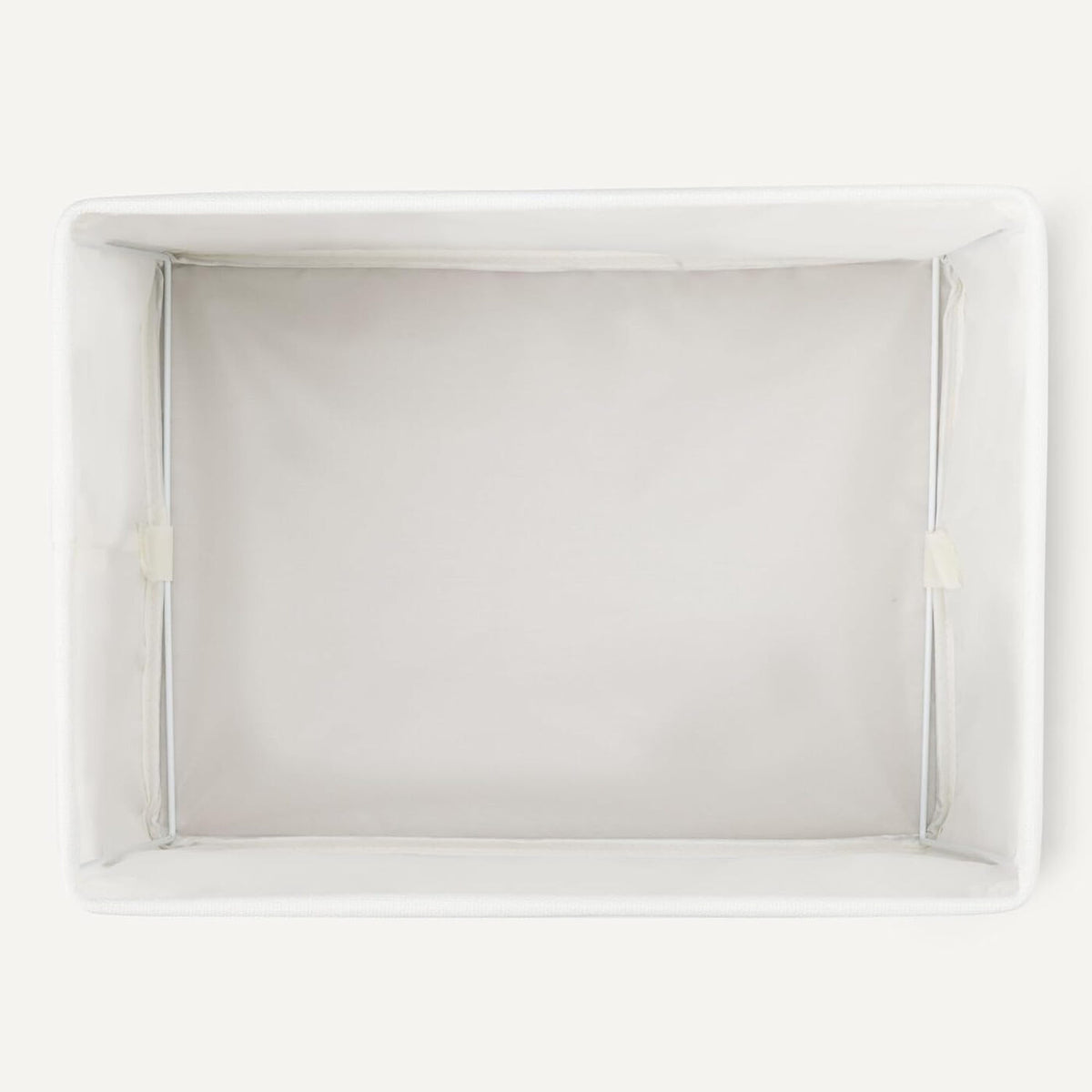 Lot de 3 grands bacs de rangement pliables en lin avec poignées en cuir